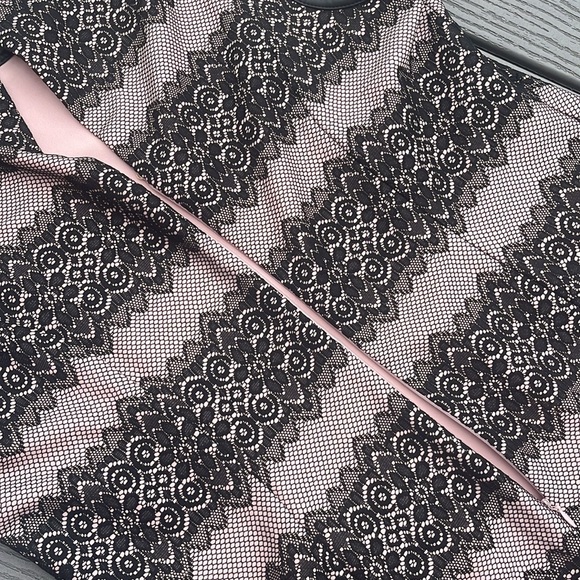 NWT Jessica Simpson Light Pink with Black Lace Sheath Dress - Picture 5 of 8